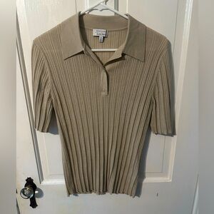 & other stories tan collared shirt, worn one time.